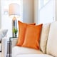 image 2 of Plush Velvet Cushion Cover 43cm x 43cm Burnt Orange