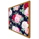 image 4 of Roses on navy (Picture Frame) Brown | XL