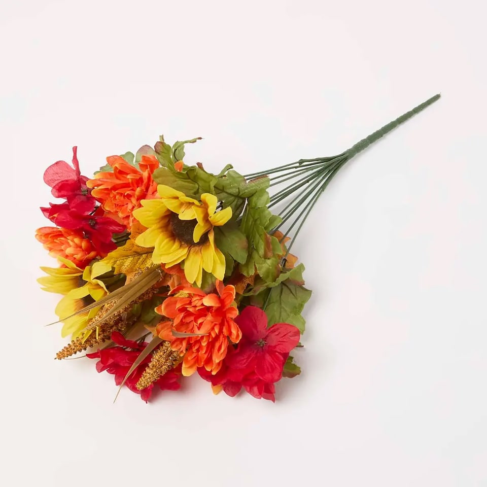 image 1 of Homescapes Artificial Foxtail Autumn Flower Bouquet, Set of 2