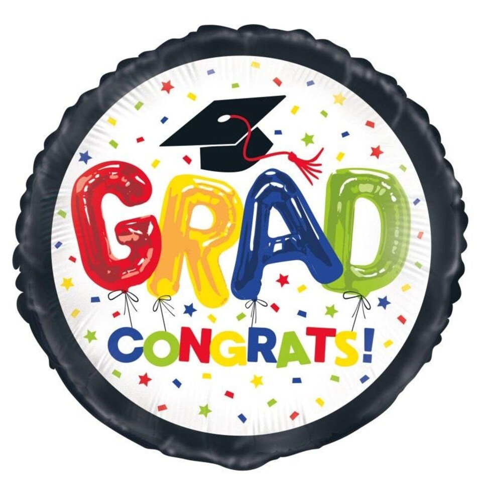 Unique Party Letters Graduation Foil Balloon - Multicoloured - One Size