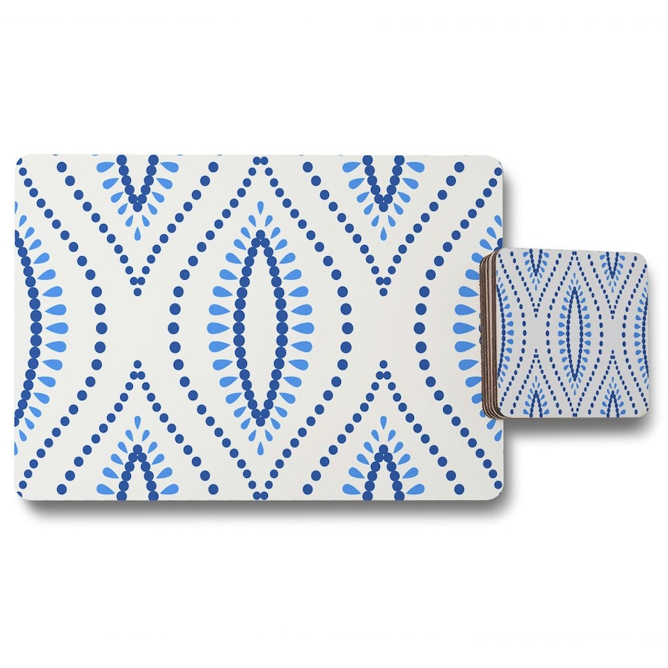 image 1 of Boho Intricate ogee (Placemat & Coaster Set)