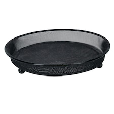 Heavy Duty Black Mesh Metal Ground Wild Bird Feeder Feeding Tray 22cm