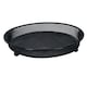 image 1 of Heavy Duty Black Mesh Metal Ground Wild Bird Feeder Feeding Tray 22cm