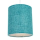 image 2 of Contemporary and Sleek Teal Linen Fabric 6 Cylindrical Lamp Shade 60w Maximum | Blue