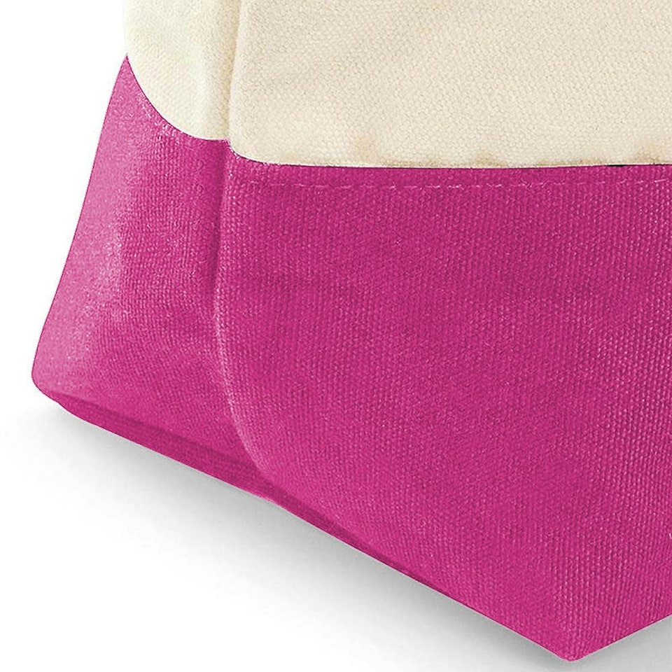 image 1 of Westford Mill Dipped Base Canvas Accessory Bag - Natural/True Pink - L