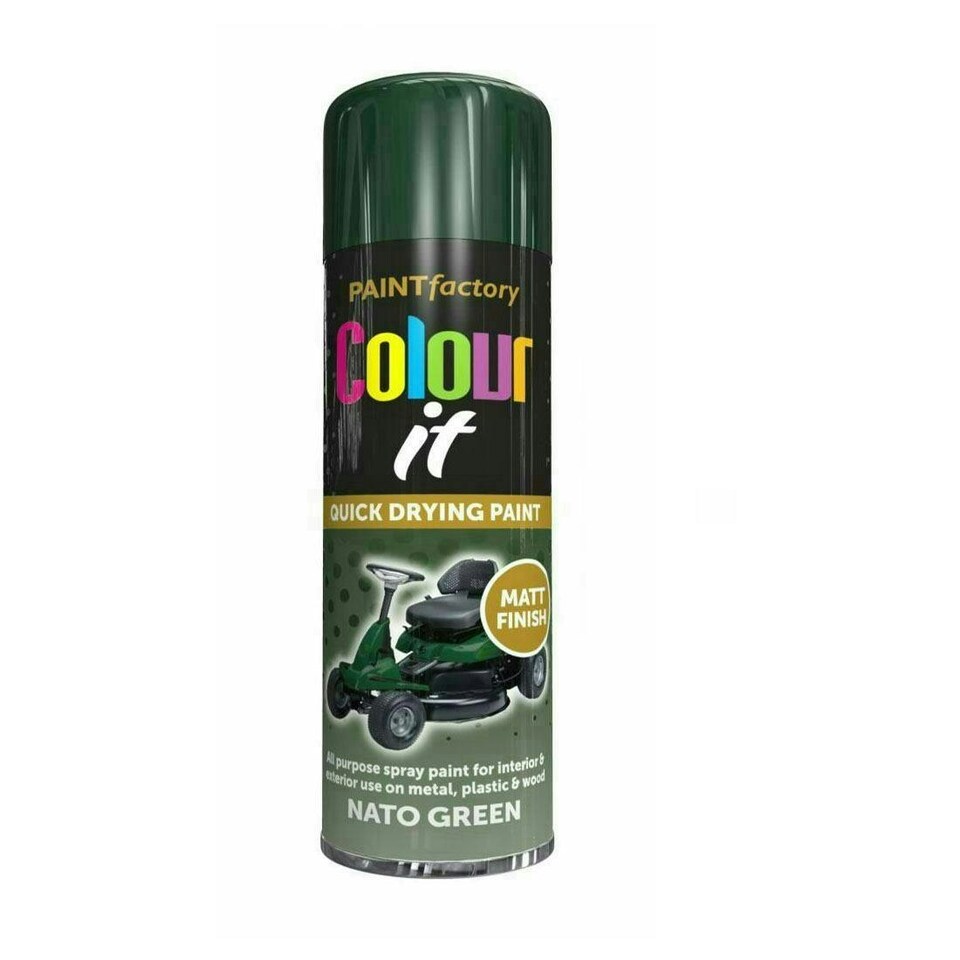 image 1 of Primer Spray Paint Aerosol Auto Car Wood Metal 250ml Green