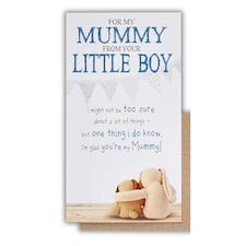 Snuggly Bumpkins, Mummy Birthday Card from Little Boy, I'm Glad You're my Mummy!, Multi-Coloured, 16.5 x 24 cms