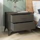 image 6 of HOMCOM 2 Drawer Chest of Drawers, Fabric Dresser with Steel Frame, Brown
