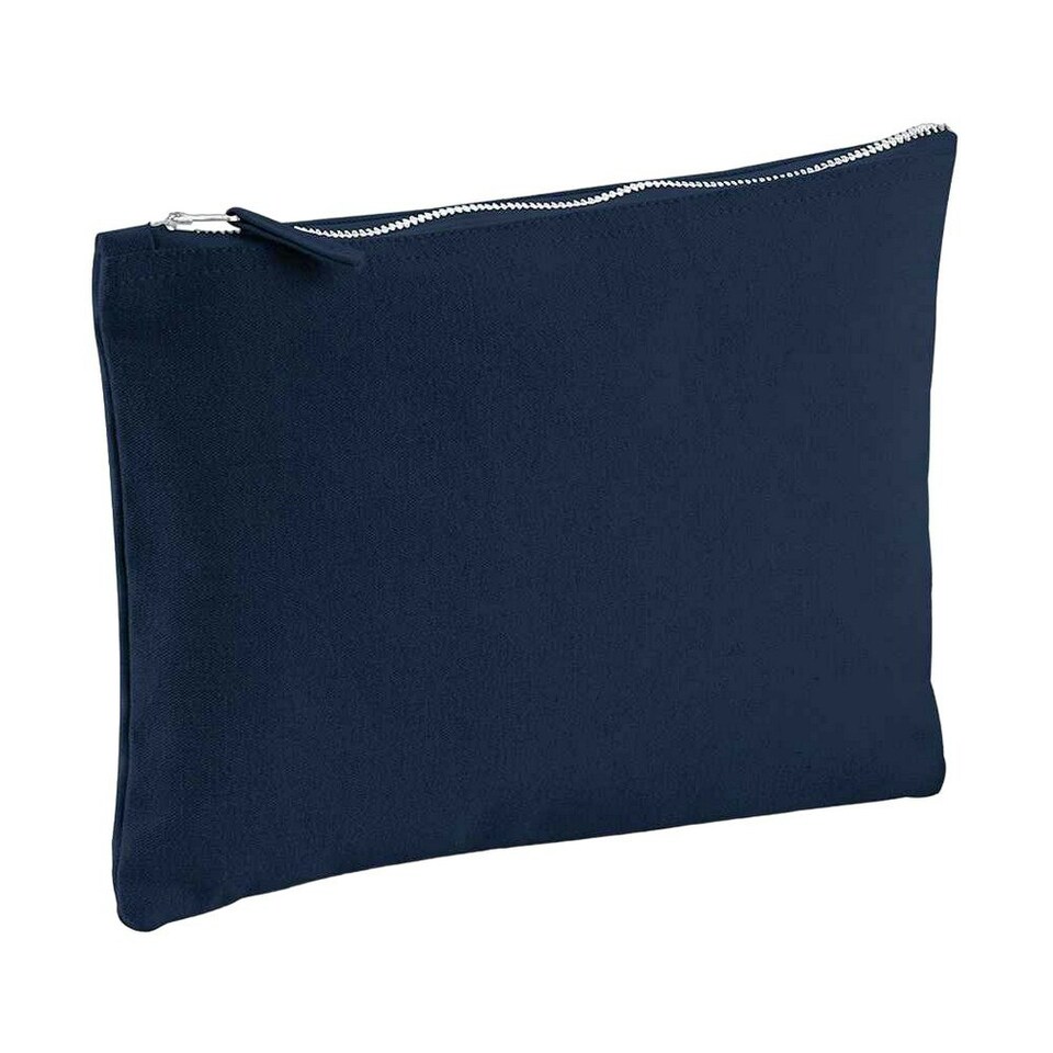 image 1 of Westford Mill Canvas Accessory Bag - Navy - 22.5cm x 16cm Blue