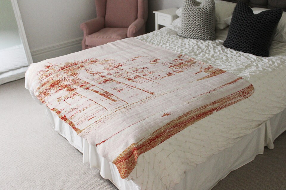 image 1 of Bronze Palm Blanket | Multi