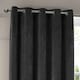 image 3 of Paoletti Neptune Fully Lined Velvet Eyelet Curtain Pair, 229cm width x 183cm drop | Grey | Charcoal | 1