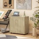 image 7 of Vinsetto Filing Cabinet with Locking Doors & Shelves, 2-Tier Lockable Storage Cabinet with 2 Keys for Home Office, 80W x 40D x 80H cm, Oak