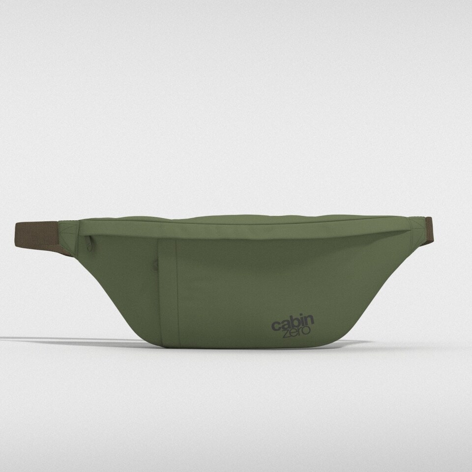 image 1 of CabinZero Bum Bag 2L, Anti-Theft RFID Blocking Travel Hip Pack | Green | Georgian Khaki