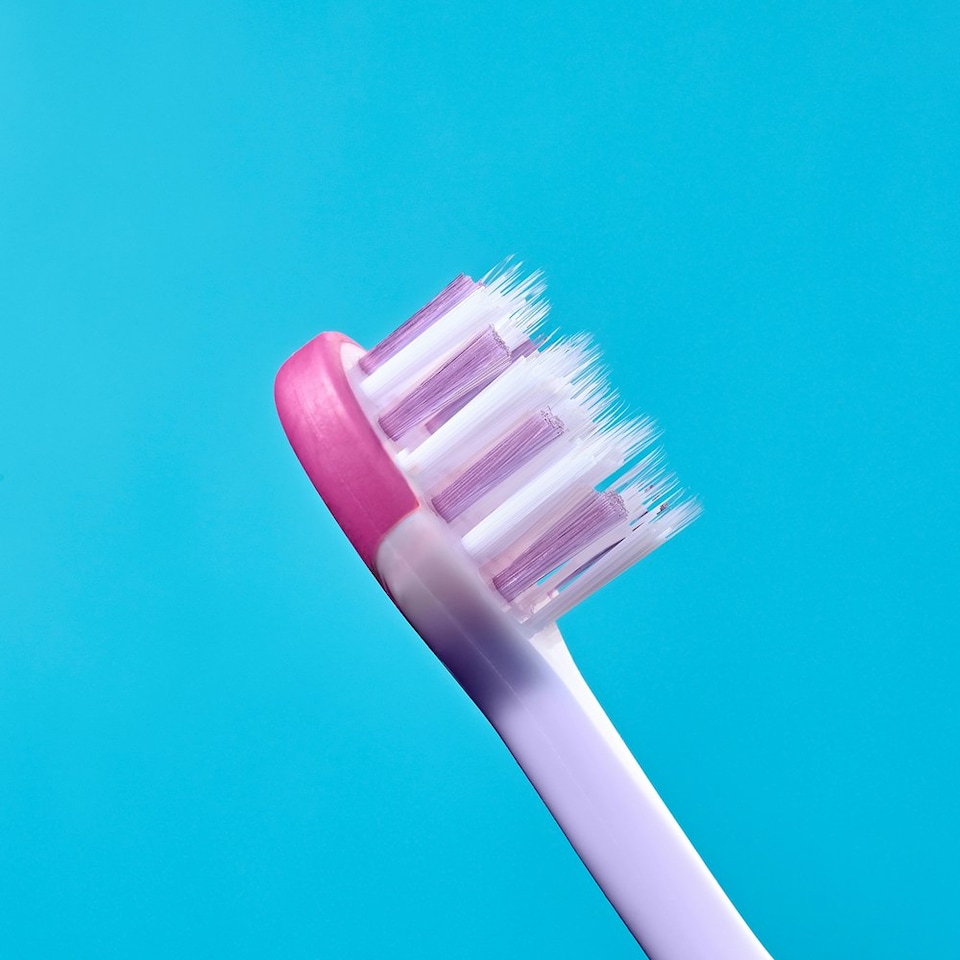 image 1 of Brush Baby Unicorn FlossBrush™ Bristles Toothbrushes Double Pack (3-6 Years)