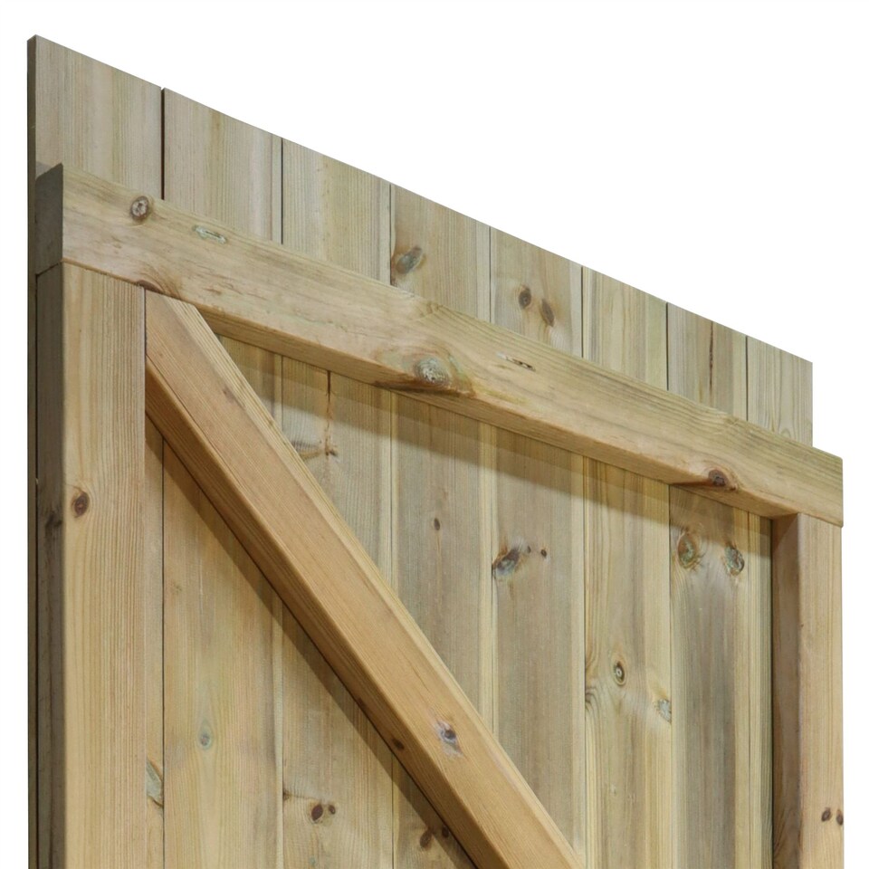 image 1 of Flat Top Wooden Garden Gate 6ft x 3ft Tongue & Groove Fully Framed Treated Door