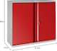 image 2 of Phoenix SCL Series SCL0891GRK 2 Door 1 Shelf Steel Storage Cupboard Grey Body & Red Doors with Key Lock