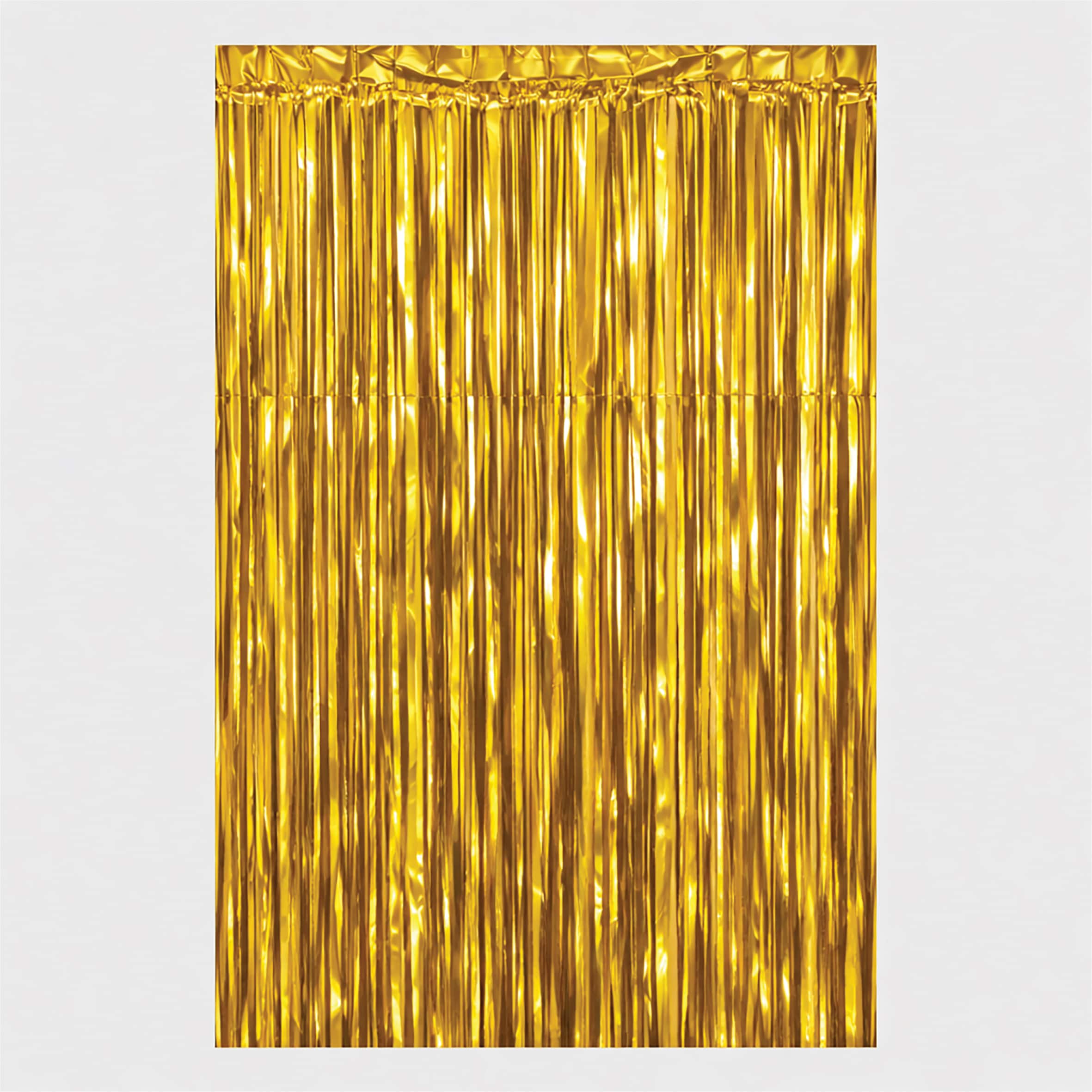 Netagon Metallic Tinsel Curtain 2M x 1M Gold