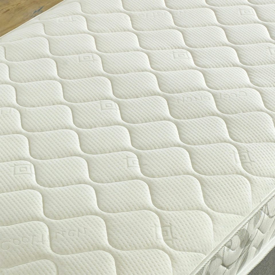 image 1 of Hybrid Coil Spring and Memory Foam Mattress - 19cm Deep, Soft-Medium Feel White | Single