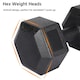 image 4 of Yaheetech 2x10kg (Sold in Pair) Hex Dumbbells Set Black