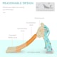 image 4 of HOMCOM 2 in 1 Kids Slide with Basketball Hoop 18 months -4 Years Old Deer Blue
