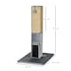 image 4 of PawHut 79cm Jute Scratcher Climber with Toy, Self Grooming Brush, Grey