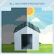 image 3 of PawHut Weather-Resistant Dog House, Puppy Shelter for Medium Dogs - Blue