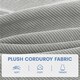 image 7 of Yaheetech Corduroy Swivel Nursery Gliding Rocker Chair-Light Grey | Grey | Light Grey | One Size | 1