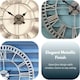 image 4 of Marco Paul 60cm Open Faced Roman Numerals Clock Silver