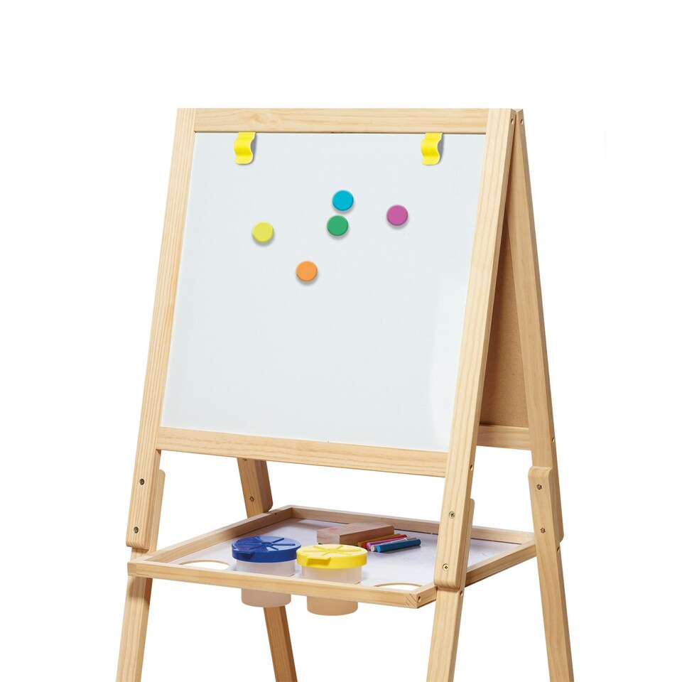 image 1 of 2 in 1 Wooden Easel