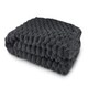image 1 of Leah Collection Deluxe Throw in Black (50" x 60") | Black | Black