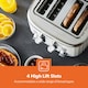 image 3 of GEEPAS 4-Slice 'Diamond' Bread Toaster White