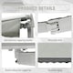 image 3 of Living and Home Outdoor Retractable Patio Awning for Window and Door - L200*W150cm Grey