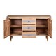 image 3 of Wilton 2 Doors 3 Drawers Sideboard - Acacia Wood - L40 x W140 x H80 cm Brown