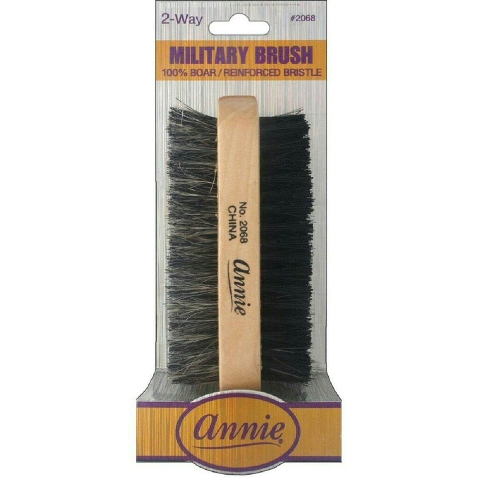 image 1 of Annie Boar Reinforced Bristle 2 Way Military Brush 2068