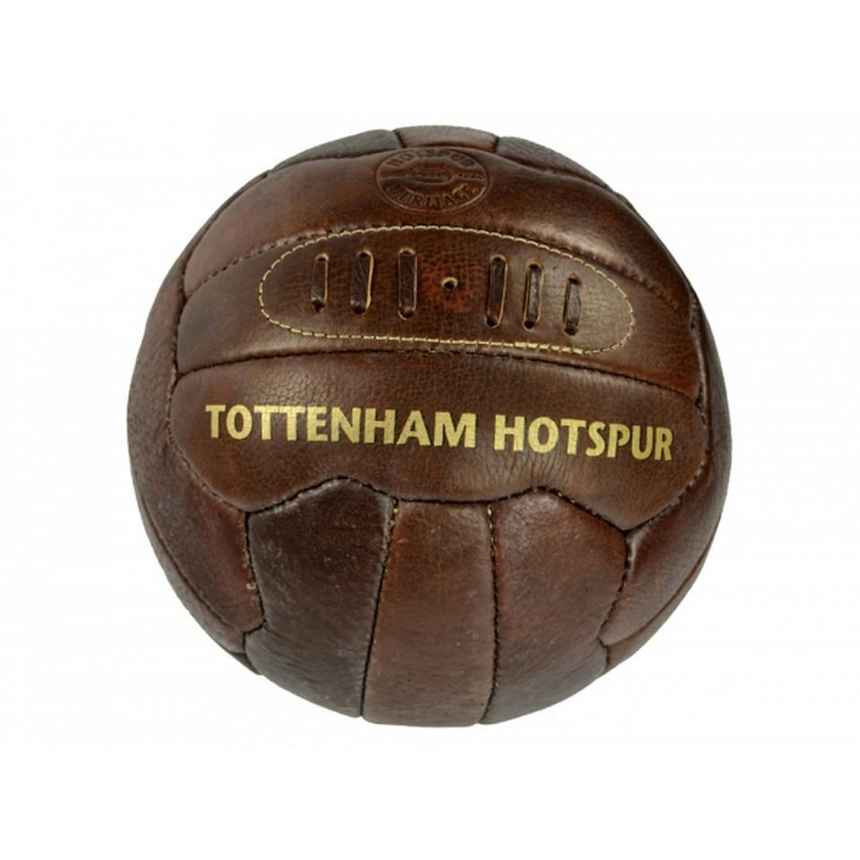 image 1 of Tottenham Hotspur FC Official Retro Heritage Leather Football - Brown - 5