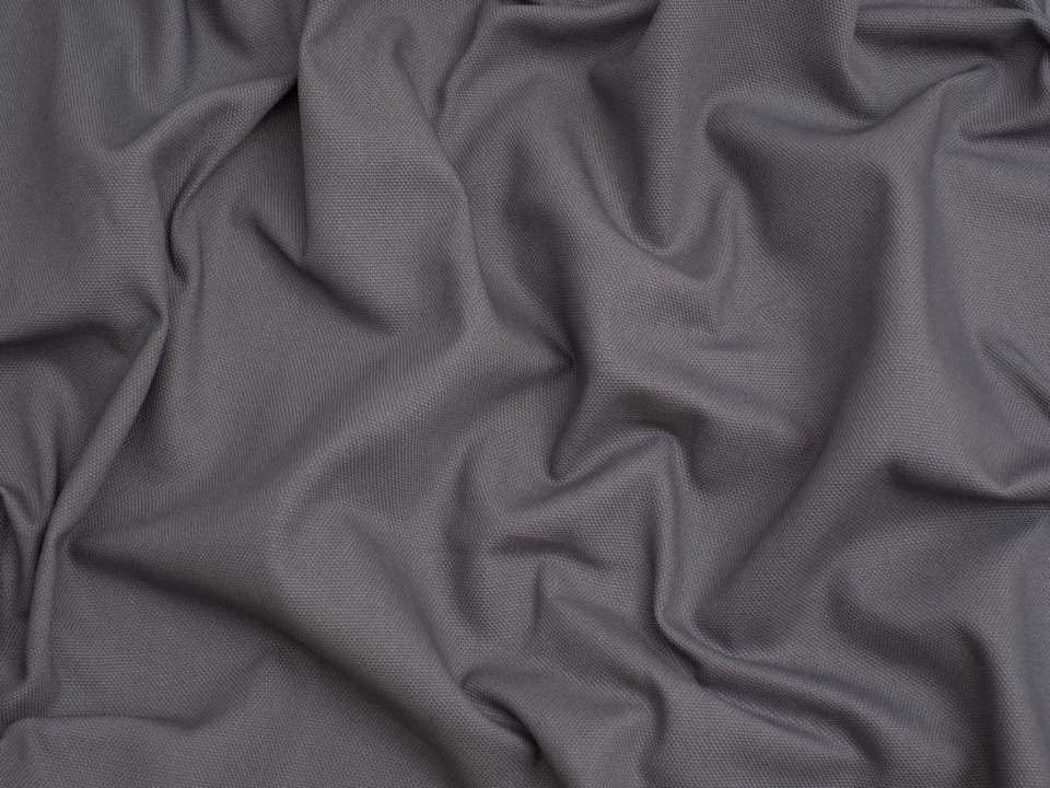 Minerva Core Range Grey Basket Weave Soft Cotton Canvas Fabric for Bag Making, Dressmaking, Upholstery, 142cm / 55" Wide - per metre