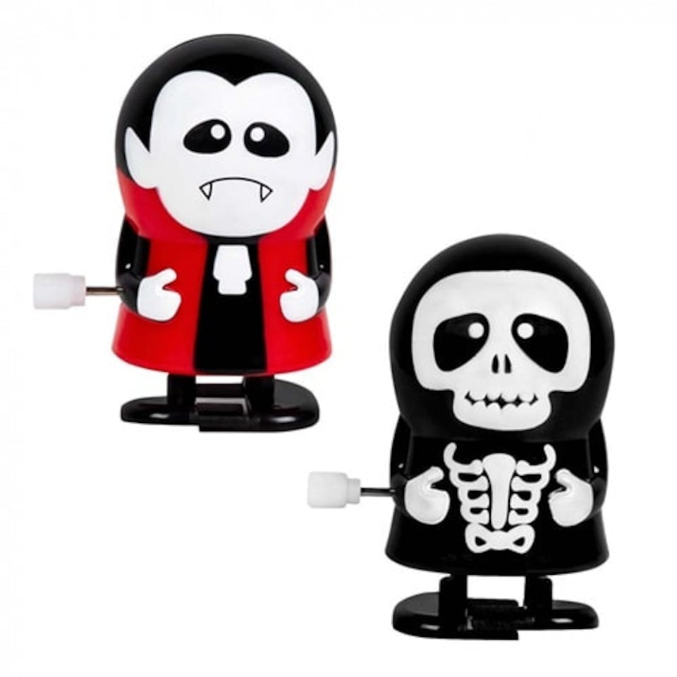 Dracula Vampire & Skeleton Halloween Wind-up Animated Toys 6cm - Pack of 2