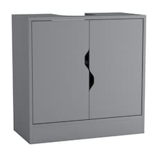 Bathroom Sink Cabinet with Partial Pedestal | Grey | 60 x 60 x 30 | 1