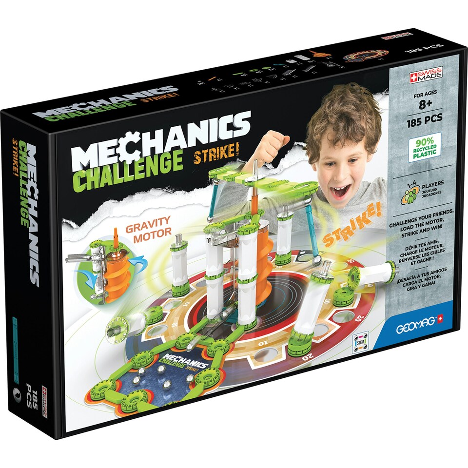 image 1 of Geomag Mechanics Recycled Challenge Strike 185 Pieces
