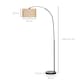 image 7 of HOMCOM Standing Lamp for Living Room, Floor Lamp with Foot Switch, Black 