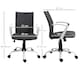 image 3 of Vinsetto Home Office Linen Chair Swivel Computer Chair, Dark Grey