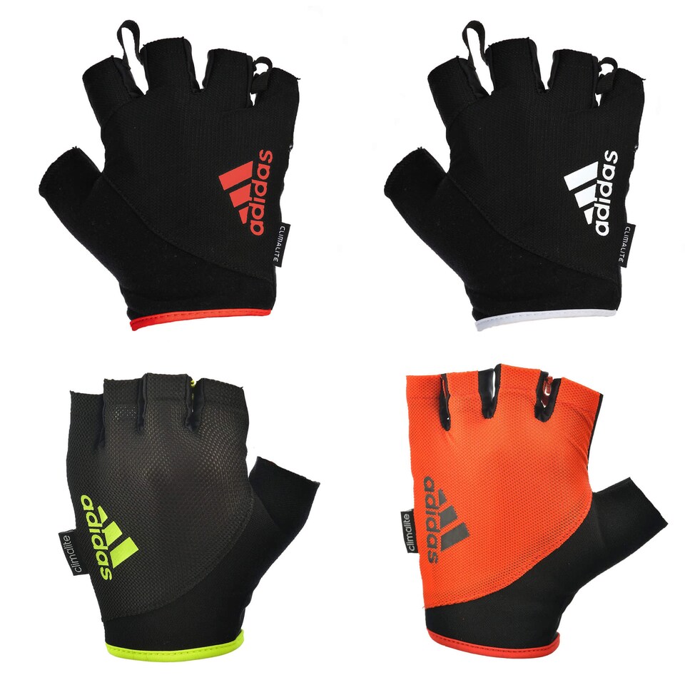 image 1 of Adidas Essential Weight Lifting Gloves, Black/Red, XXL — adclimalite climate control | Multi | Black/Red | 2XL