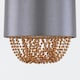 image 4 of First Choice Lighting Grey Faux Silk & Copper Jewelled Ceiling Light Shade Grey | Copper