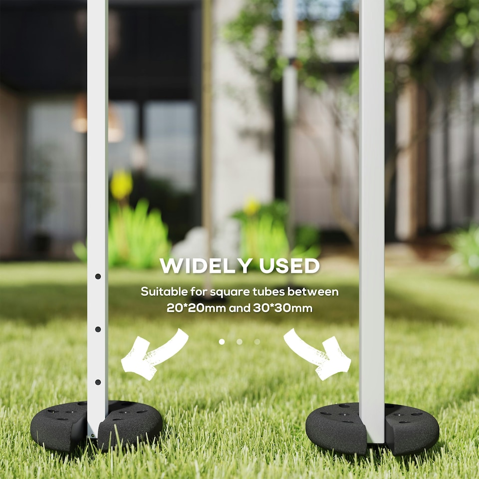 image 1 of Outsunny Tent Weight Base 4pcs Gazebo Foot Leg Pole Anchor Weights Marquee