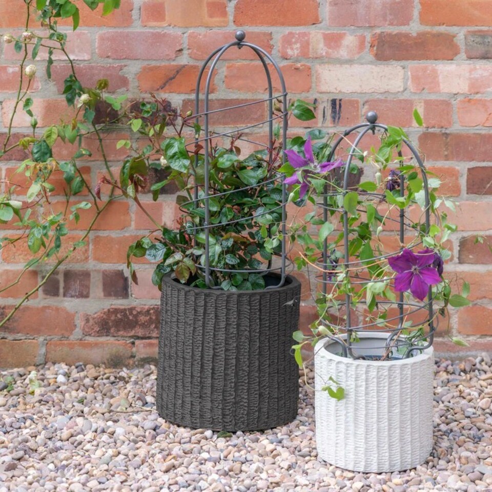 image 1 of Outdoor Pot Plant Support - Mild Steel - L64 x W26 x H26 cm - Zinc