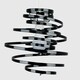 image 3 of ValueLights Contemporary Black Metal Double Ribbon Spiral Swirl Ceiling Light Pendant