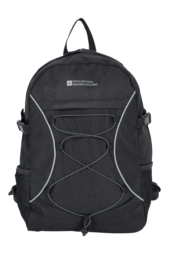 image 1 of Mountain Warehouse Bolt 18L Backpack Rucksack Padded Straps Multi Pocket Day Bag | Black