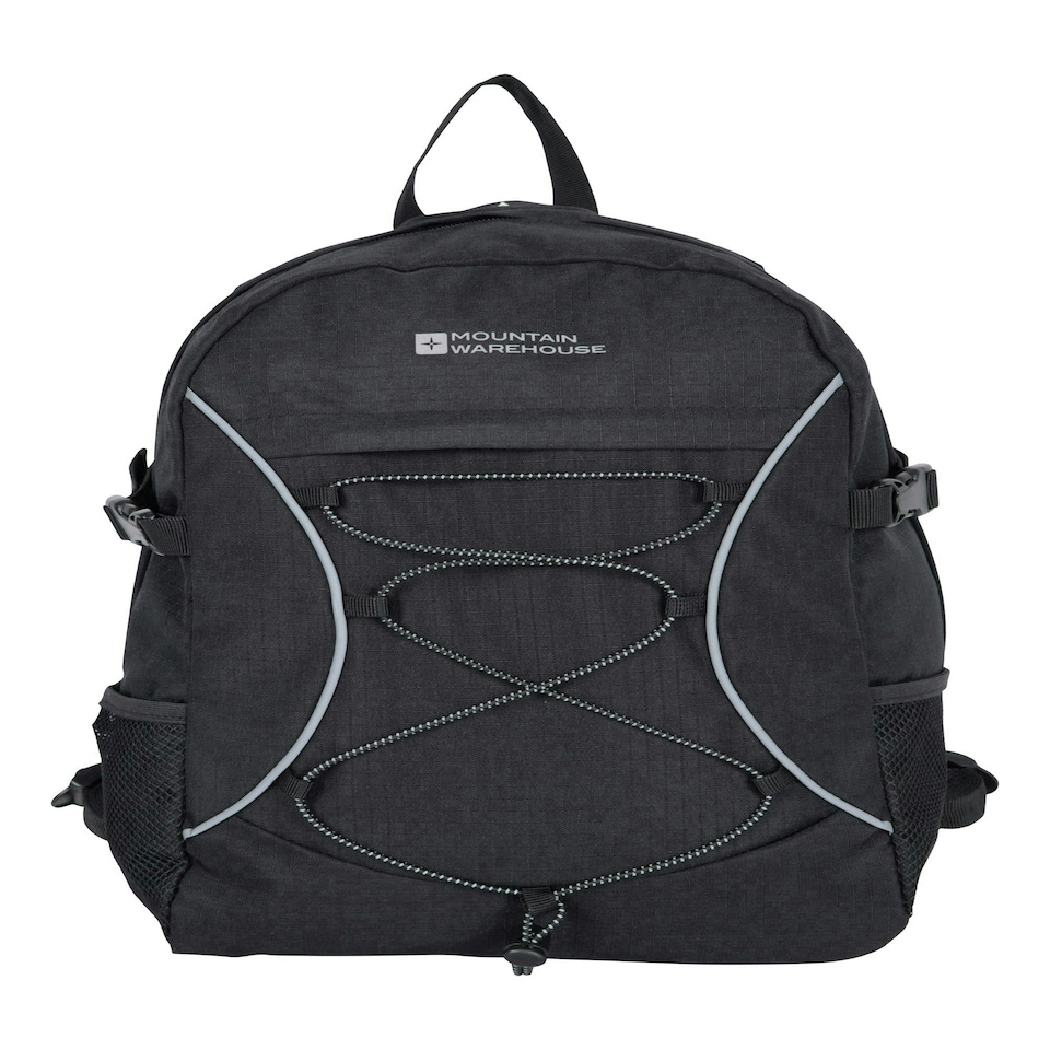 image 1 of Mountain Warehouse Bolt 18L Backpack Rucksack Padded Straps Multi Pocket Day Bag Black