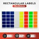 image 2 of Pack of 60 Blue 19x25mm Rectangular Labels - Adhesive Stickers