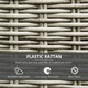 image 5 of Outsunny 5 PCs Outdoor Rattan Lounge Chair Round Daybed Table Set w/ Cushion